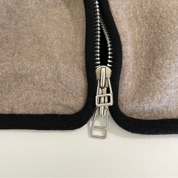 Veronica Beard Ella Blanket Jacket Striped Wool Blend Zip Toggle Closure XS - Picture 15 of 16